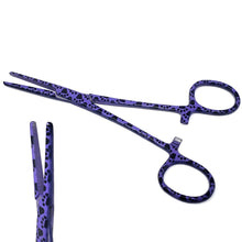 Load image into Gallery viewer, Dog Cat Ear Cleaning Forceps 5.5" STR Pet Hair Pulling Clamp Tweezers Grooming, PURPLE Paws