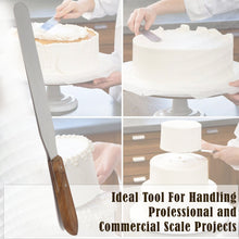 Load image into Gallery viewer, Stainless Steel Spatula Kitchen Utensil Chefs Knives Baking Tool - 10" Polished Blade, Wood Handle