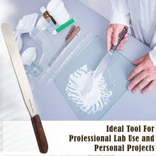 Load image into Gallery viewer, Stainless Steel Lab Spatula with Wooden Handle, 10" Blade, 1.5" Blade Width, 15.2" Total Length