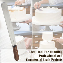 Load image into Gallery viewer, Stainless Steel Spatula Kitchen Utensil Chefs Knives Baking Tool - 12" Polished Blade, Wood Handle