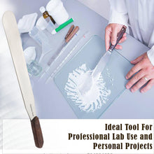 Load image into Gallery viewer, Stainless Steel Lab Spatula with Wooden Handle, 12" Blade, 1.75" Blade Width, 17.25" Total Length