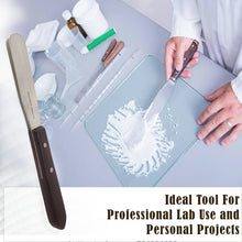 Load image into Gallery viewer, Stainless Steel Lab Spatula with Wooden Handle, 3" Blade, 0.62" Blade Width, 7" Total Length