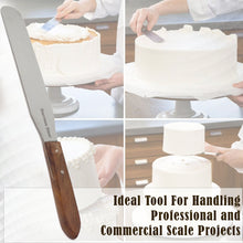 Load image into Gallery viewer, Stainless Steel Spatula Kitchen Utensil Chefs Knives Baking Tool - 5" Polished Blade, Wood Handle