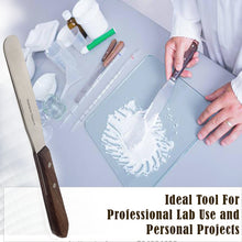 Load image into Gallery viewer, Stainless Steel Lab Spatula with Wooden Handle, 5" Blade, 0.88" Blade Width, 9.08" Total Length