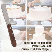 Load image into Gallery viewer, Stainless Steel Spatula Kitchen Utensil Chefs Knives Baking Tool - 3" Polished Blade, Wood Handle