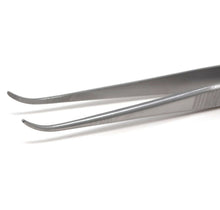 Load image into Gallery viewer, Dissecting Tweezers 5.5" Fine Point with Curved Serrated Strong Tips Jaws