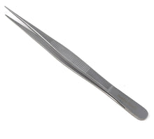 Load image into Gallery viewer, Dissecting Tweezers 5.5" Fine Point with Straight Serrated Strong Tips Jaws