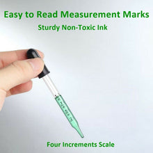 Load image into Gallery viewer, 1ml Graduated 12/pack Glass Dropper Pipette with Rubber Cap Medicine Essential Oils Eye