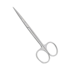 Load image into Gallery viewer, Gold Handle Dissecting Iris Sharp Fine Point Scissors 4.5&quot;, Straight
