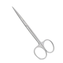 Load image into Gallery viewer, Gold Handle Dissecting Iris Sharp Fine Point Scissors 4.5", Straight