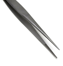 Load image into Gallery viewer, Dissecting Tweezers 5.5" Fine Point with Straight Serrated Strong Tips Jaws