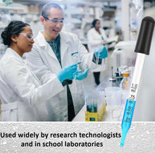 Load image into Gallery viewer, 1ML Glass Graduated Dropper with Rubber Cap Straight Drip Tube Dropping Pipette for Laboratory Painting, 12pcs
