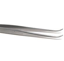 Load image into Gallery viewer, Dissecting Tweezers 5.5" Fine Point with Curved Serrated Strong Tips Jaws
