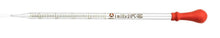 Load image into Gallery viewer, 1ml Glass Scale Line Dropper Pipette Lab Dropper Dropping Pipet Blue Rubber Head Pipettors