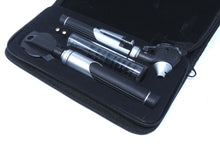 Load image into Gallery viewer, Fiber Optic Otoscope Ophthalmoscope Examination LED Diagnostic ENT Set Black