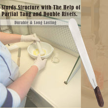 Load image into Gallery viewer, Stainless Steel Lab Spatula with Wooden Handle, 12" Blade, 1.75" Blade Width, 17.25" Total Length
