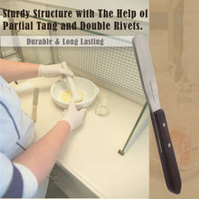 Load image into Gallery viewer, Stainless Steel Lab Spatula with Wooden Handle, 3" Blade, 0.62" Blade Width, 7" Total Length