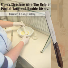 Load image into Gallery viewer, Stainless Steel Lab Spatula with Wooden Handle, 5" Blade, 0.88" Blade Width, 9.08" Total Length