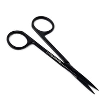 Load image into Gallery viewer, Micro Dissecting IRIS Lab Scissors Sharp Fine Points 4.5" Straight Stainless Steel Shears, Black

