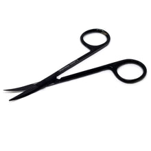Load image into Gallery viewer, Micro Dissecting IRIS Lab Scissors Sharp Fine Points 4.5" Curved Stainless Steel Shears, Black
