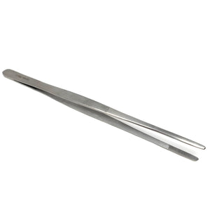 Dissecting Thumb Forceps Tweezers 10" (25 cm), Blunt Serrated Tips