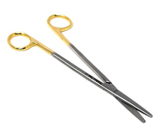 Load image into Gallery viewer, Metzenbaum Lab Dissecting Scissors, 7", Straight Blades, Stainless Steel, Gold Handle
