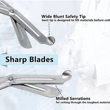 Load image into Gallery viewer, 12/Pack Tan Handle Trauma Shears 7.25&quot; Stainless Steel Scissors for Paramedics, EMT, Nurses, Firefighters + More
