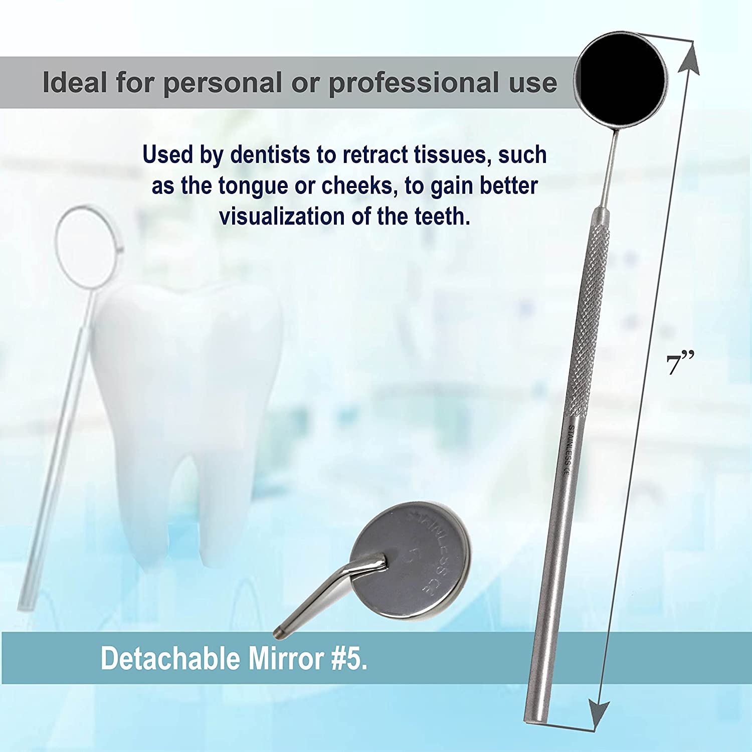 Langsum Professional Dental Tools, Stainless Steel Teeth Cleaning Tools for  Dentist, Personal Using, Pets, Dental Hygiene Kit with Dental Scaler Pick