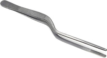 Load image into Gallery viewer, Micro Precision Dissecting Forceps Bayonet Lab Tweezers 6" with Blunt Serrated Tips, Stainless Steel
