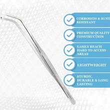 Load image into Gallery viewer, Precision Blunt Jaws Kocher 1x2 Rat Tooth Angled Thumb Forceps 10"
