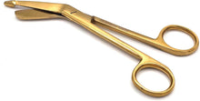 Load image into Gallery viewer, Left Handed Gauze Scissors 5.5" Gold Color With Round Safe Blade Tip Design, Stainless Steel
