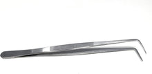 Load image into Gallery viewer, Dissecting Forceps Stainless Steel Micro Fine Point Serrated Tips 8" Right Angled Tweezers
