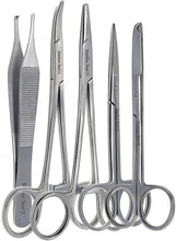 Load image into Gallery viewer, 5 Pcs Laceration Dissecting Set Complete Suture Instrument Kit, Stainless Steel Tools
