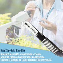 Load image into Gallery viewer, Micro Precision Dissecting Forceps Bayonet Lab Tweezers 6" with Blunt Serrated Tips, Stainless Steel
