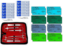 Load image into Gallery viewer, 32 Piece Practice Suture Kit for Medical and Veterinary Student Training
