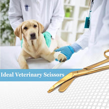 Load image into Gallery viewer, Left Handed Gauze Scissors 5.5" Gold Color With Round Safe Blade Tip Design, Stainless Steel
