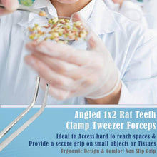 Load image into Gallery viewer, Precision Blunt Jaws Kocher 1x2 Rat Tooth Angled Thumb Forceps 10"
