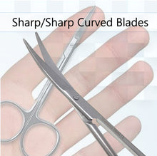 Load image into Gallery viewer, Lab Dissecting Iris Sharp Fine Point Scissors. 4.5", Curved
