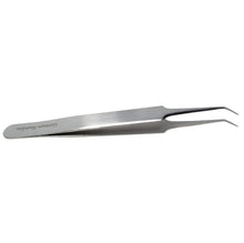 Load image into Gallery viewer, Lab Forceps Fine Point Angled Needle Tip 4.5" Tweezers, Stainless Steel
