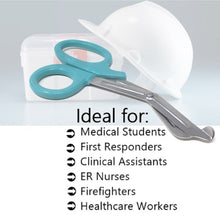 Load image into Gallery viewer, Trauma Shears 7.25" Paramedic Scissors Stainless Steel Serrated Blade, Teal
