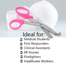 Load image into Gallery viewer, Trauma Shears 7.25" Paramedic Scissors Stainless Steel Serrated Blade, Pink
