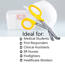 Load image into Gallery viewer, Trauma Shears 7.25" Paramedic Scissors Stainless Steel Serrated Blade, Yellow
