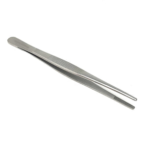 Dissecting Thumb Forceps Tweezers 6" (15.3 cm), Blunt Serrated Tips