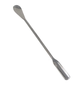 Stainless Steel Double Ended Micro Lab Spatula Sampler, Spoon/Scoop Ends, 7" Length