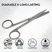 Load image into Gallery viewer, Lab Dissecting Scissors, Sharp/Blunt, 5.5", Straight, Stainless Steel
