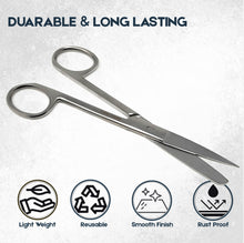 Load image into Gallery viewer, Lab Dissecting Scissors, Sharp/Blunt, 6.5", Straight, Stainless Steel

