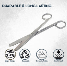 Load image into Gallery viewer, Lab Dissecting Scissors, Blunt/Blunt. 6.5", Straight, Stainless Steel
