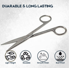 Load image into Gallery viewer, Lab Dissecting Scissors, Sharp/Sharp, 6.5", Straight, Stainless Steel
