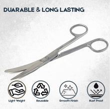 Load image into Gallery viewer, Lab Dissecting Scissors, Sharp/Blunt, 6.5", Curved, Stainless Steel
