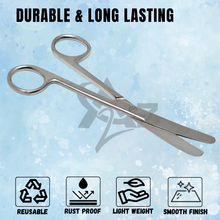 Load image into Gallery viewer, Lab Dissecting Scissors, Blunt/Blunt. 5.5", Curved, Stainless Steel
